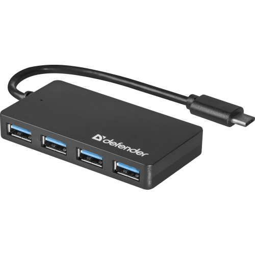 Универсальный USB разветвитель Defender USB3.1 TYPE C - USB3.0 4порта