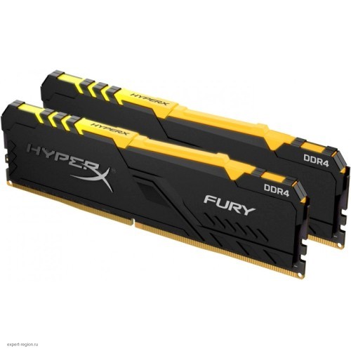 Оперативная память 16Gb DDR4 3200MHz Kingston HyperX Fury RGB (HX432C16FB3AK2/16) (2x8Gb KIT)