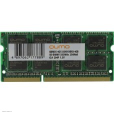 Оперативная память DDR3 SODIMM QUMO 4GB QUM3S-4G1333K(D)9R/C9(L) PC3-10600, 1333MHz