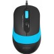 Комплект (клавиатура + мышь) A4 Fstyler черный+синий [F1010]