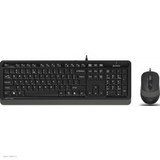Комплект (клавиатура + мышь) A4 Fstyler черный+серый [F1010] 