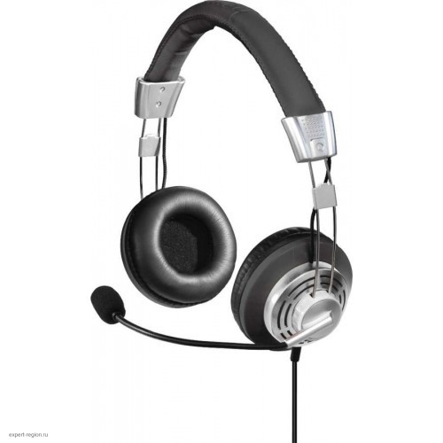 Наушники с микрофоном Hama Style черный/серый 2м мониторы оголовье