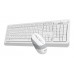 Комплект (клавиатура+мышь) A4 FG1010, USB, беспроводной, белый [fg1010 white]