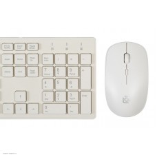 Комплект (клавиатура+мышь) OKLICK 240M белый [240M]