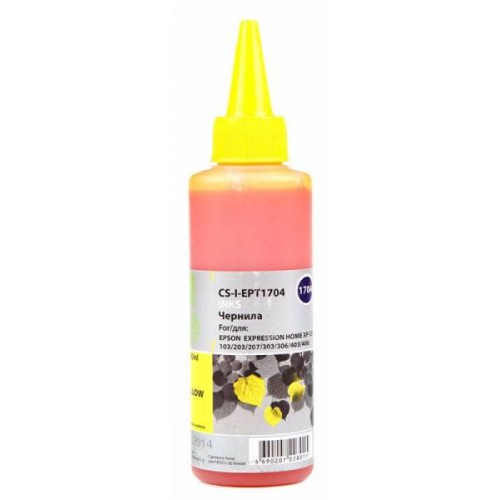 Чернила Epson ExpIession Home XP-33/103/203/207/303/306 Yellow (CS-I-EPT1704) (Cactus) 100 мл