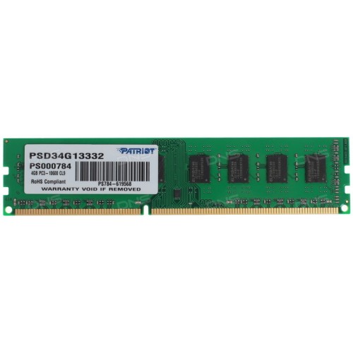 Модуль DIMM DDR3 SDRAM 4096 Mb Patriot