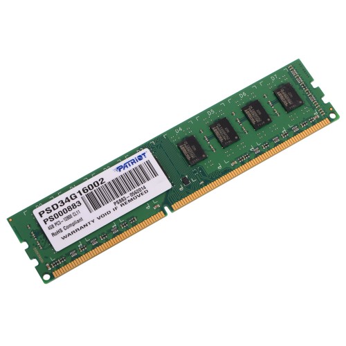 Модуль DIMM DDR3 SDRAM 4096 Mb Patriot Signature 