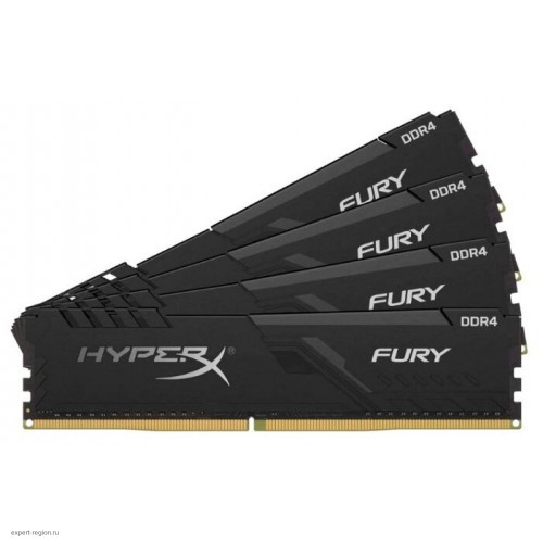 Память оперативная Kingston 16GB 2400MHz DDR4 CL15 DIMM (Kit of 4)HyperX FURY Black