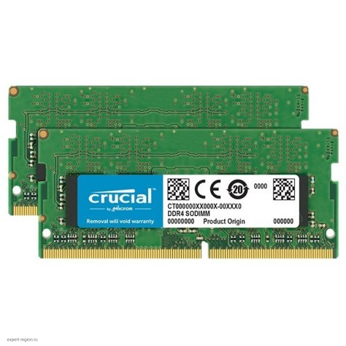 Память оперативная Crucial SODIMM 32GB Kit (16GBx2) DDR4 2666 MT/s (PC4-21300) CL19 DR x8