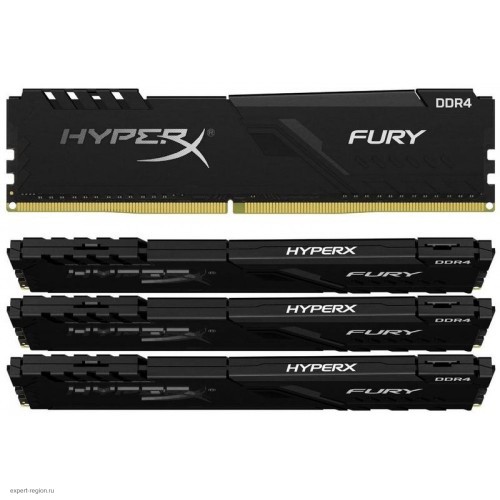 Память оперативная Kingston 32GB 3200MHz DDR4 CL16 DIMM (Kit of 4) HyperX FURY Black