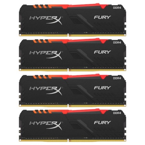 Память оперативная Kingston 32GB 3200MHz DDR4 CL16 DIMM (Kit of 4) HyperX FURY RGB