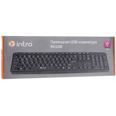 Клавиатура Intro KU100 черная, USB