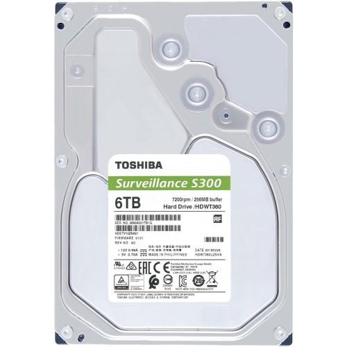 Накопитель HDD 3.5" 6Tb SATA-III Toshiba S300 Surveillance (HDWT360UZSVA)