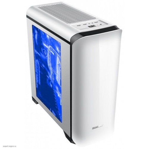 Корпус ATX GameMax H602WB белый, синяя подсветка, без БП, USB3.0 на передней панели