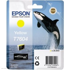 Картридж струйный Epson T7604 C13T76044010 желтый (25.9мл) для Epson SureColor SC-P600