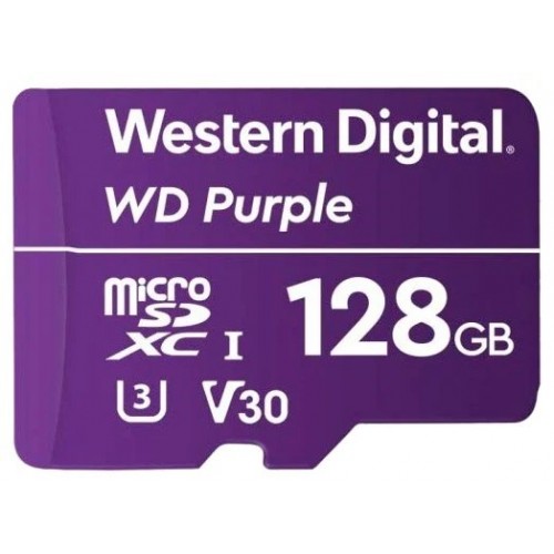 Флеш карта microSDXC 128Gb Class10 WD WDD128G1P0A Purple w/o adapter