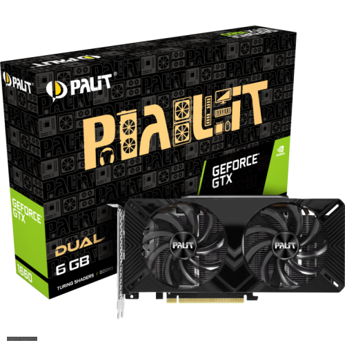 Видеокарта nVidia GeForce GTX1660 Palit Dual PCI-E 6144Mb (NE51660018J9-1161A)