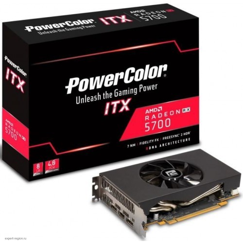 Видеокарта PowerColor PCI-E 4.0 AXRX 5700 ITX 8GBD6-2DH AMD Radeon RX 5700 