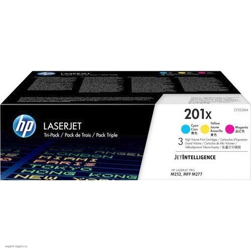 Набор картриджей 201X HP Color LaserJet Pro MFP M277/M274/M252, 2,3К (О) C/Y/M CF253XM