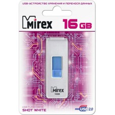 Накопитель USB 16Gb, Mirex Shot (13600-FMUWST16) Белый