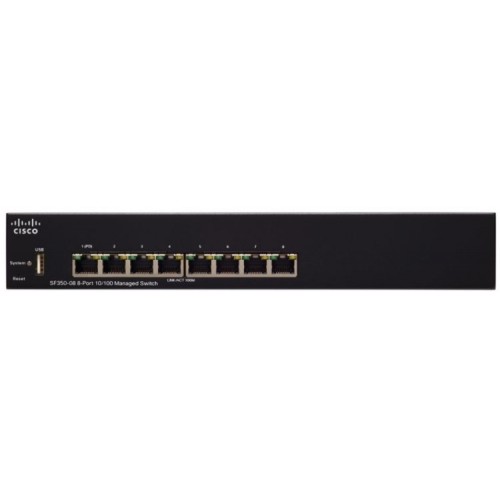 Коммутатор управляемый Cisco SB SF350-08-K9-EU