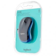 Мышь беспроводная Logitech Wireless Mouse M185 Black,Blue USB (910-002239)