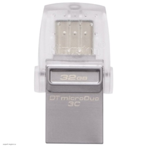 Флеш Диск Kingston 32Gb DataTraveler microDuo <DTDUO3C/32GB>, USB3.0 белый