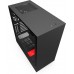 Корпус NZXT H510 CA-H510i-BR черный/красный без БП 