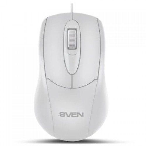 Мышь SVEN RX-110 USB белая (2+1кл. 1000DPI, цвет. картон, каб. 1,5м) SV-016685