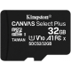 Флеш карта microSDHC 32Gb Class10 Kingston SDCS2/32GBSP CanvSelect Plus w/o adapter