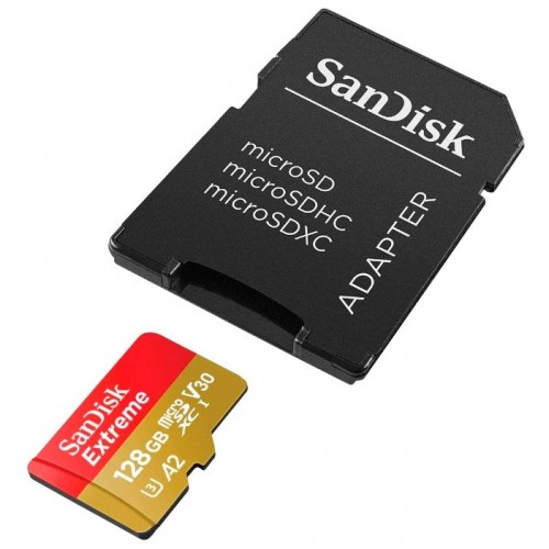 Флеш карта microSDXC 128Gb Class10 Sandisk SDSQXA1-128G-GN6MA Extreme + adapter