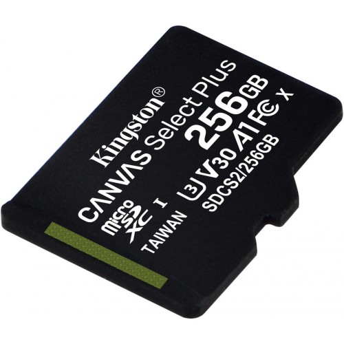 Флеш карта microSDHC 256Gb Class10 Kingston SDCS2/256GBSP CanvSelect Plus + adapter