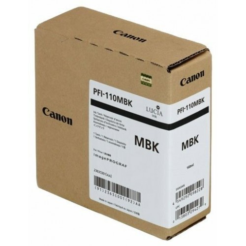 Картридж струйный Canon PFI-110 MBK 2363C001 черный матовый (160мл) для Canon TX-2000/3000/4000