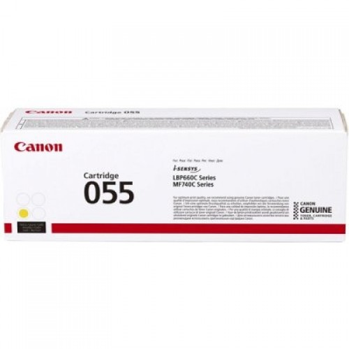 Картридж лазерный Canon 055 Y 3013C002 желтый (2100стр.) для Canon MF746Cx/MF744Cdw/MF742Cdw/LBP664Cx/663Cdw