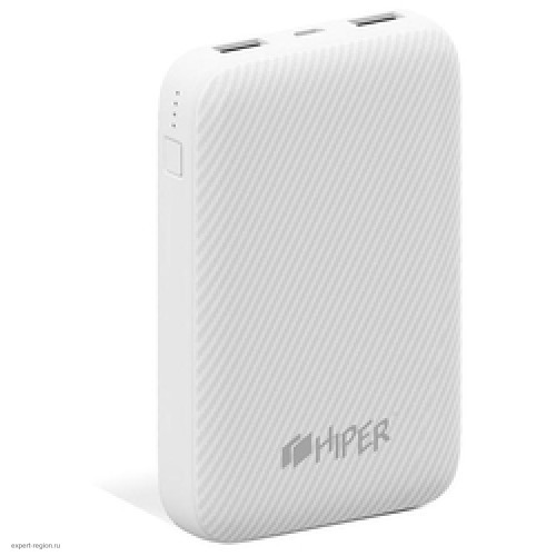 Мобильный аккумулятор Hiper SN10000 Li-Pol 10000mAh 2.4A белый 1xUSB