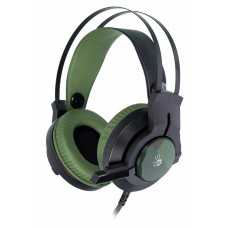 Наушники с микрофоном A4 Bloody J450 черный/зеленый 2.2м мониторы оголовье