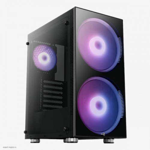 Корпус Aerocool Python (ATX, без БП, Tempered Glass, 1x USB3.0, 2x USB2.0, 2x 20cm A.RGB fans)