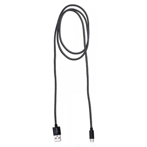 Кабель Buro Braided BHP RET MICUSB-BR USB A(m) micro USB B (m) 1м черный