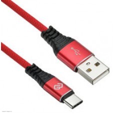 Кабель Digma USB A (m) USB Type-C (m) 1.2м красный
