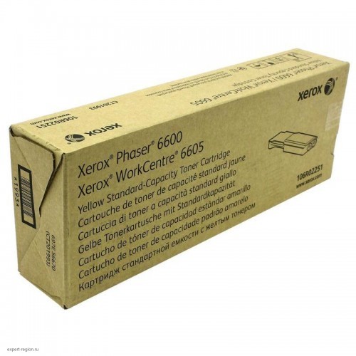 Картридж лазерный Xerox 106R02251 желтый (2000стр.) для Xerox Phaser 6600, WorkCentre 6605