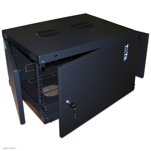 Шкаф настенный TWT Next, 12U 550x600, металлическая дверь, черный