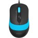 Мышь A4 Fstyler FM10 черный/синий оптическая (1600dpi) USB (4but)