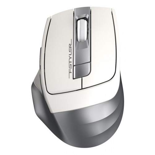 Мышь A4 Fstyler FG35 серебристый/белый оптическая (2000dpi) беспроводная USB (6but)