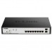 Коммутатор D-Link DGS-1100-10MP/C1A, L2 Smart Switch with 8 10/100/1000Base-T ports and 2 1000Base-X SFP ports (8 PoE ports 802.3af/802.3at(30 W), PoE Budget 130 W).16K Mac address, 802.3x Flow Control, 802.3a