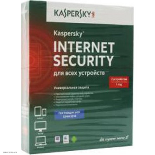ПО Kaspersky Internet Security Multi-Device Russian. 2-Device 1 year Base Box (KL1941RBBFS)