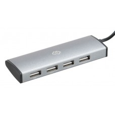 Разветвитель USB-C Digma HUB-4U2.0-UC-DS 4порт. серебристый