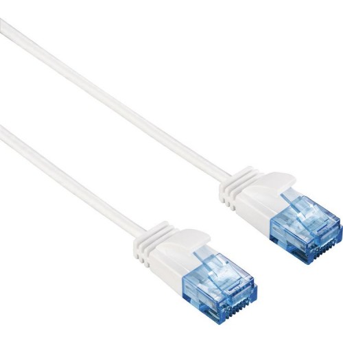 Патч-корд Hama Slim-Flexible UTP 4 пары cat6 1.5м белый RJ-45 (m)-RJ-45 (m)