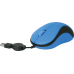 Проводная оптическая мышь Defender #1 MS-960 синий,скручивающийся кабель