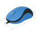 Проводная оптическая мышь Defender #1 MS-960 синий,скручивающийся кабель