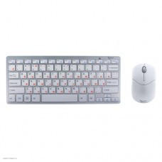 Комплект беспроводной Gembird KBS-7001-RU Silver/Black (клавиатура+мышь) (USB) (мышь: 1000dpi) 